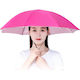 Head Umbrella Alista Home 69 Cm Diameter Adjustable Head Strap Uv Rain Protection Pink