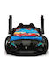 Schwarzes Kinderbett Auto Mit Türen Oben Und LED-Lichter 207x105x45cm