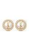Eluna Stud Earrings Made of Gold Plated Steel with Pearls
