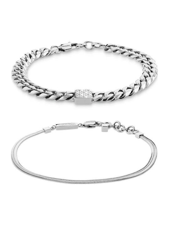 Calvin Klein Βραχιόλι από Ανοξείδωτο Ατσάλι 19.5cm