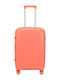 Amber Cabin Hard Suitcase Peachy Red with 4 Wheels Height 55cm