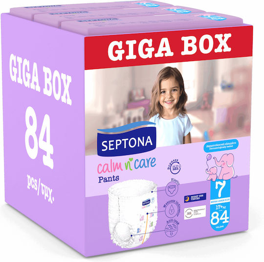 Septona Πάνες Βρακάκι Calm & Care No. 7 για 15+kg 84τμχ