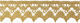 Lace Lasse Wavy Pattern Pointed Edge Gold Light Width 3cm Price Per Meter