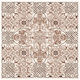 Embroidery Printed Classic Symmetrical Pattern Fabric Knossos Beige Gold 100cm X 100cm 1 Piece