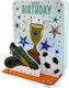 Greeting Card Birthday 3D 10.5x12 Football Pict...