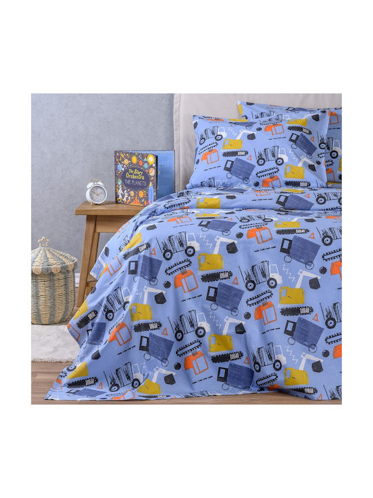 Melinen Kids Duvet Cover Set Single with Pillowcase Cotton Multicolour 165x245cm