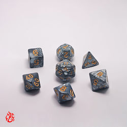 Dice Set Grau Σετ Ακρυλικών Würfel Rpg Dungeons & Dragons Pathfinder Wargames Dice Set Grau Σετ Ακρυλικών Würfel Rpg Dungeons & Dragons Pathfinder Wargames