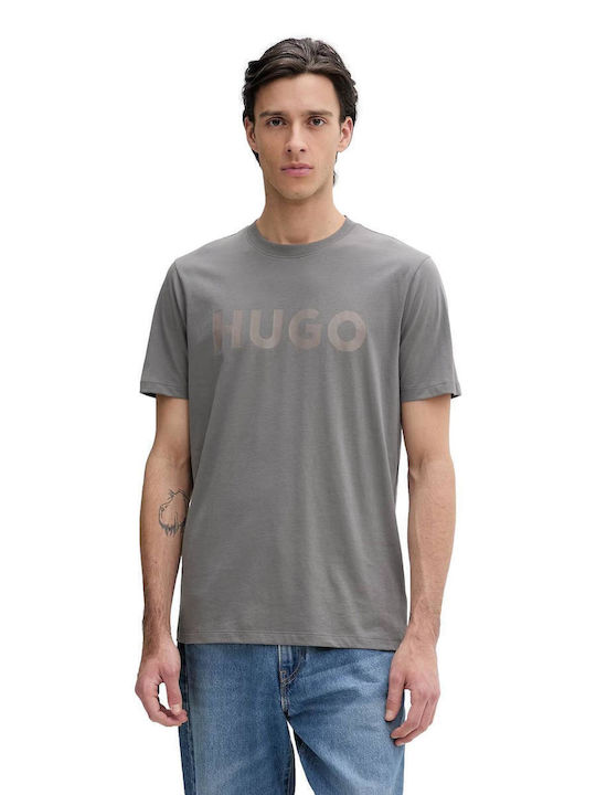 Hugo Herrenblusen Kurzarm T-Shirt Grau