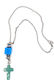 Car Charm Athinodorou Handmade Steel Cross Semi-Precious Stone Aventurine 05mm00033