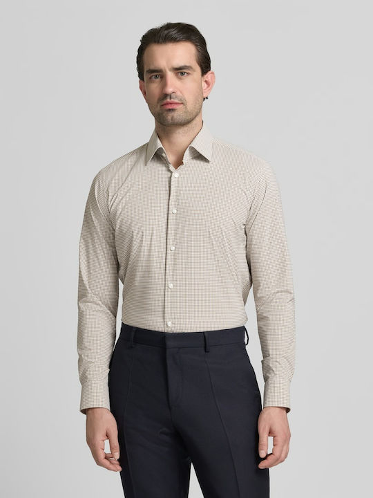 Boss Long Sleeve Shirt in Regular Fit Checked B...