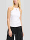 Women's Cotton Sleeveless White Blouse