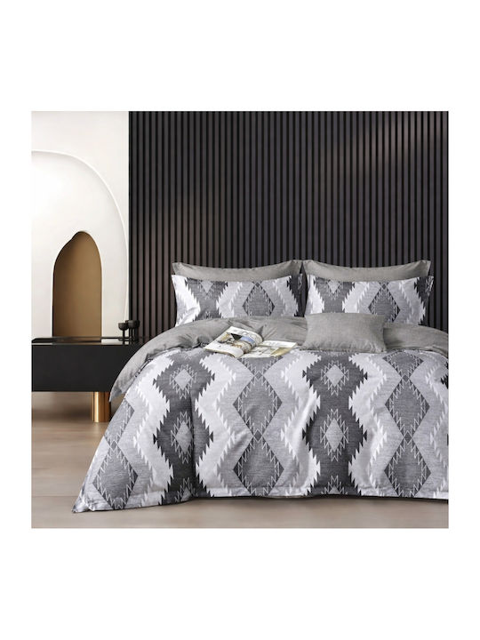 My Home Luxury Double Duvet Cover Set With 2 Pillowcases 220x240cm Multicolour