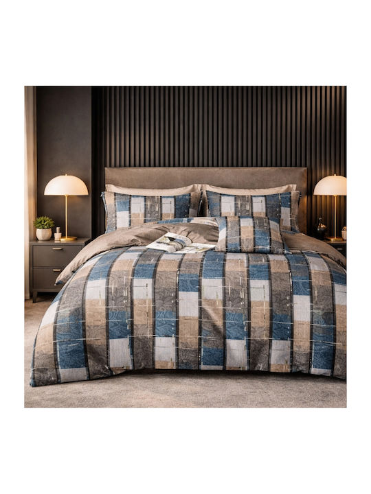 My Home Luxury Double Duvet Cover Set With 2 Pillowcases 220x240cm Multicolour