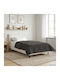 vidaXL Κουβέρτα Fleece Μονή 155x220εκ. Ανθρακί