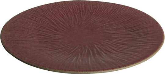 Espiel Serving Plate Shallow Ceramic Red with Diameter 20cm