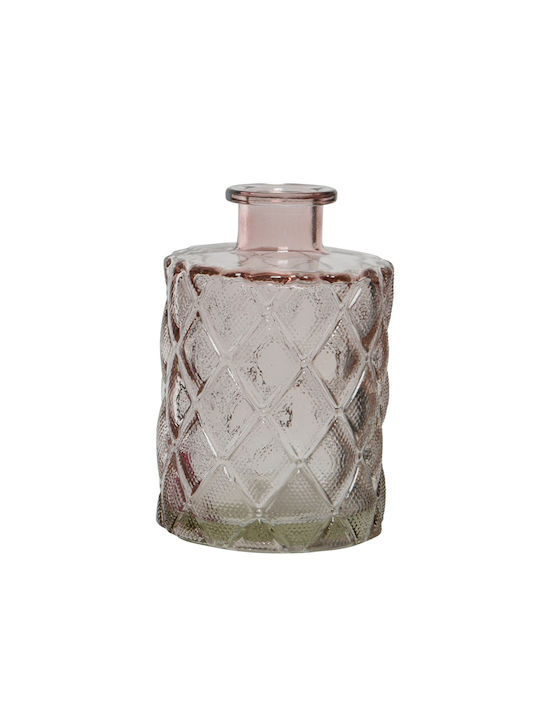 Kaemingk Decorative Glass Pink Vase 7x7xH10.5cm