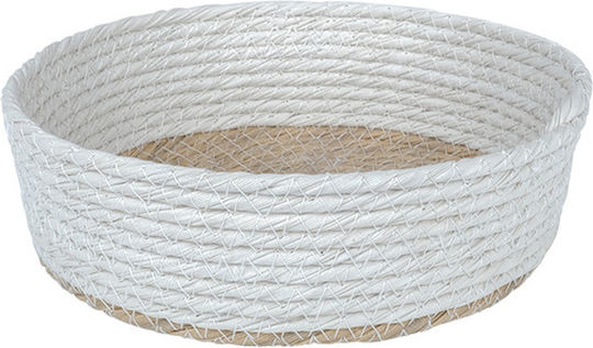 Espiel Dekoratives Körbchen Rattan Weiß 20x6x6cm