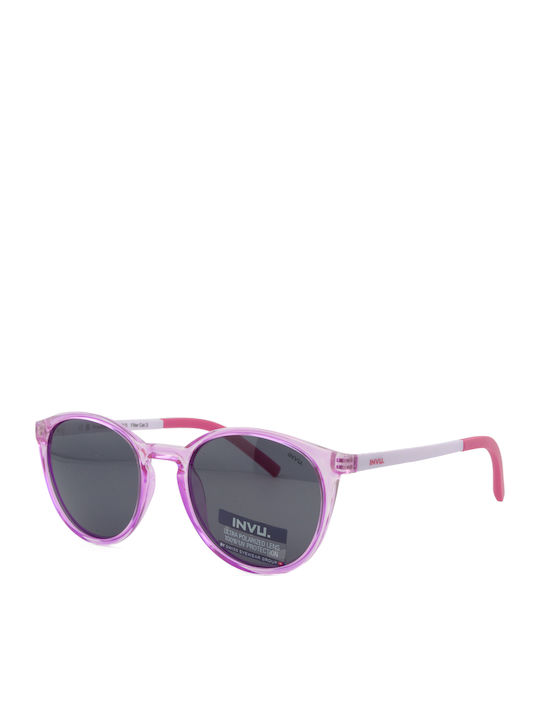 Invu Round Kids Sunglasses with Polarized Pink ...