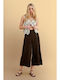 Women's Zip Culottes in Regular Fit Brown