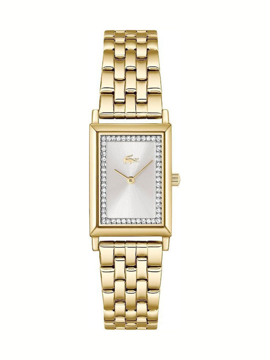Lacoste Womens Battery Watch With Gold Metal Bracelet