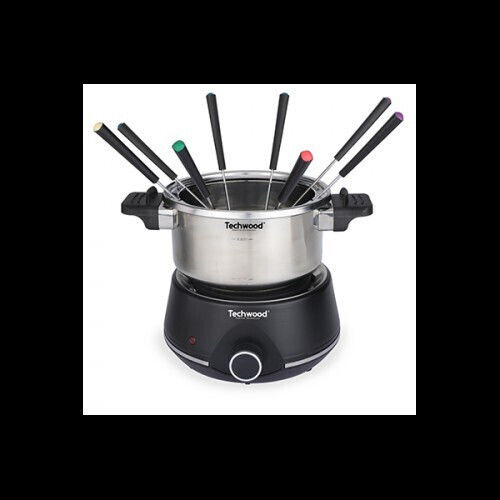 Techwood Vas pentru Fondue Electric din Oțel Inoxidabil Gri