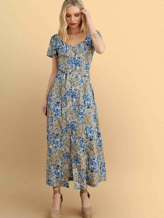 Summer Midi Shirt Dress Multicolor