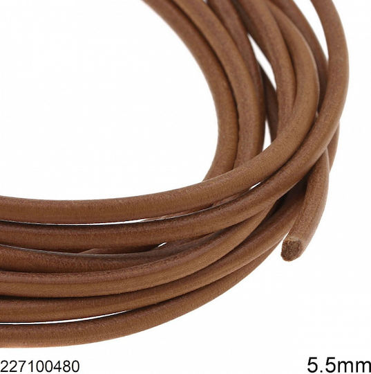 Leder Schnürsenkel 5,5 mm 227100480 Natürliche Farbe 1 Meter