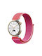 Nylon Λουράκι Αυτοκόλλητο Κλείσιμο Garmin Venu 2s Venu 3s Light Red