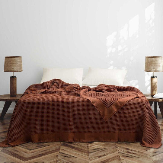 Majoli Bahar Paturi & Cuverturi Pat Super King Cinnamon 240x260cm
