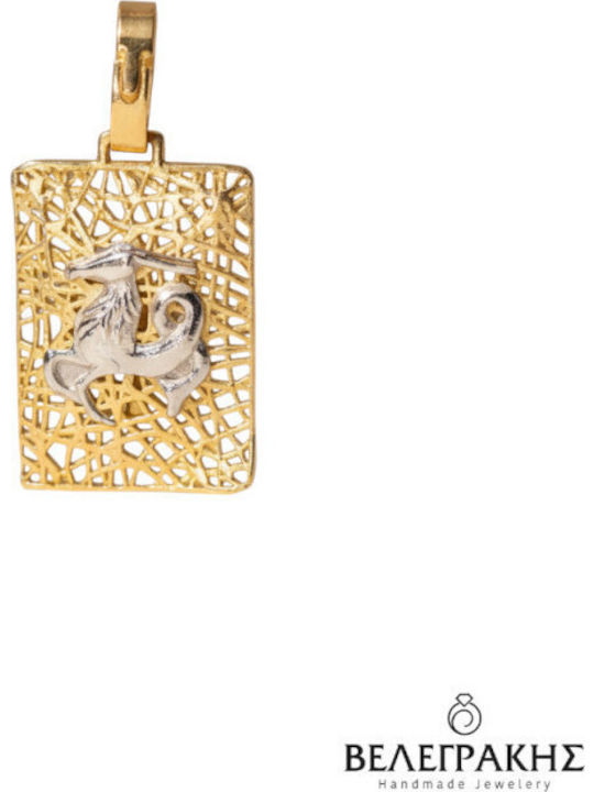 Velegrakis Charm Tierkreiszeichen Steinbock aus 14K Gold