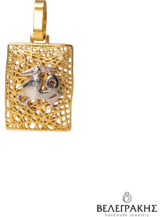 Velegrakis Velegrakis Charm Tierkreiszeichen Steinbock aus 14K Gold