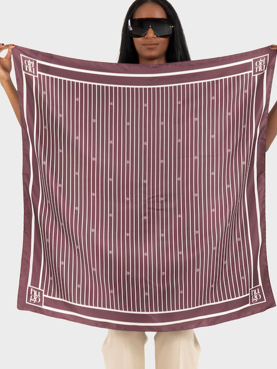 Hugo Women's Silk Burgundy Shawl