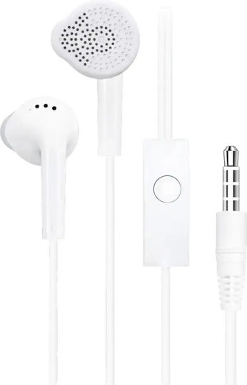 Mlk+ R-820 Кабелни In Ear Слушалки с Микрофон Jack 3.5mm Усилено Кабел Бели