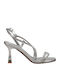 Damen Sandalen mit Strass Silber
