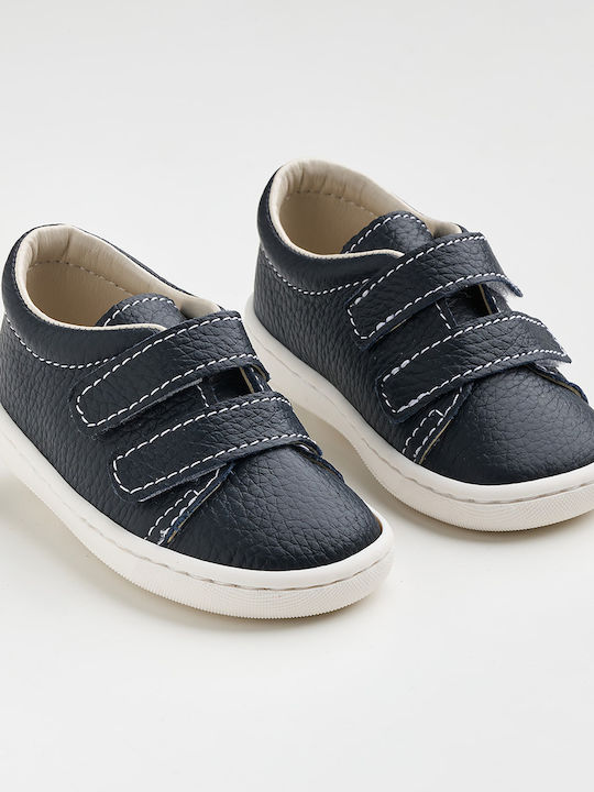 Ever Kid Βαπτιστικά Δερμάτινα Sneakers Μπλε