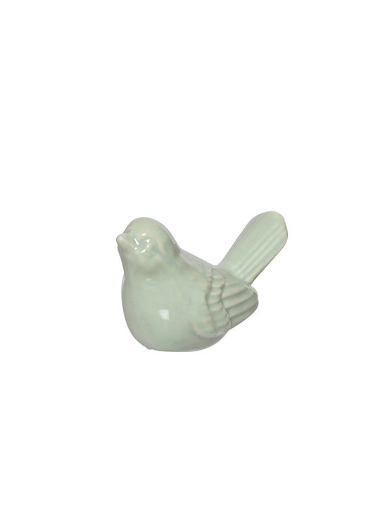 Kaemingk Decorative Bird Made of Porcelain in Blue-Serene 4.7x8x4.7cm