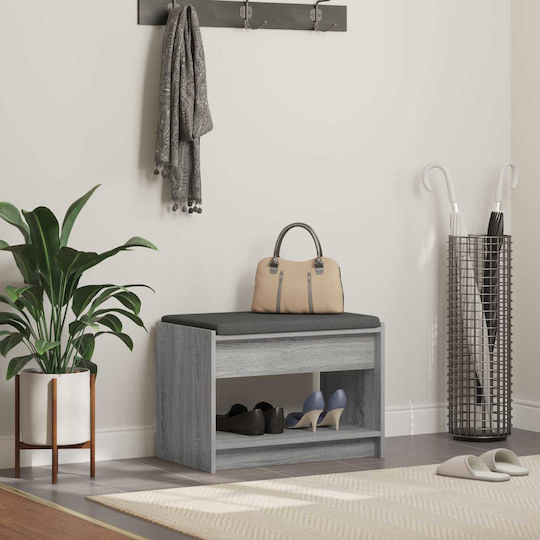 Hallway Furniture with Bench Grey 63x38x45 cm