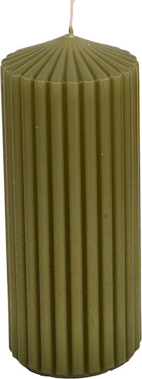 Kaemingk Διακοσμητικό Κερί Dark green 6x15εκ.
