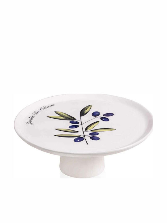 Hermia Ceramic Cake Stand With Stand Multicolour 10x30cm