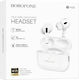 Borofone BW59 In-ear Bluetooth Handsfree Earphones with Charging Case White