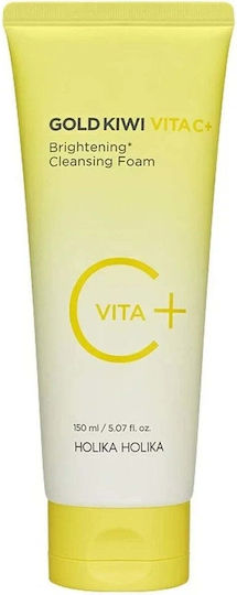 Holika Holika Gold Kiwi Vita C+ Facial Cleansing Foam for Brightening 150ml