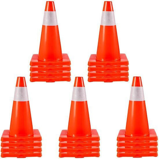 Vivatechnix Conul De Circulație Din Plastic De Culoare Roșie 45.7x45.7cm