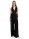 Damen Ärmellose Schwarz Jumpsuit