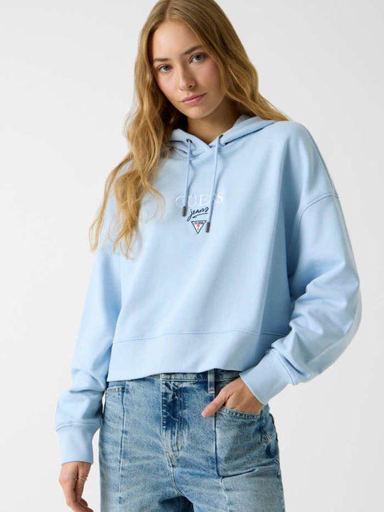 Guess Gekürztes Sweatshirt für Damen mit Kapuze...