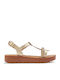 Women's Flat Sandals Gold