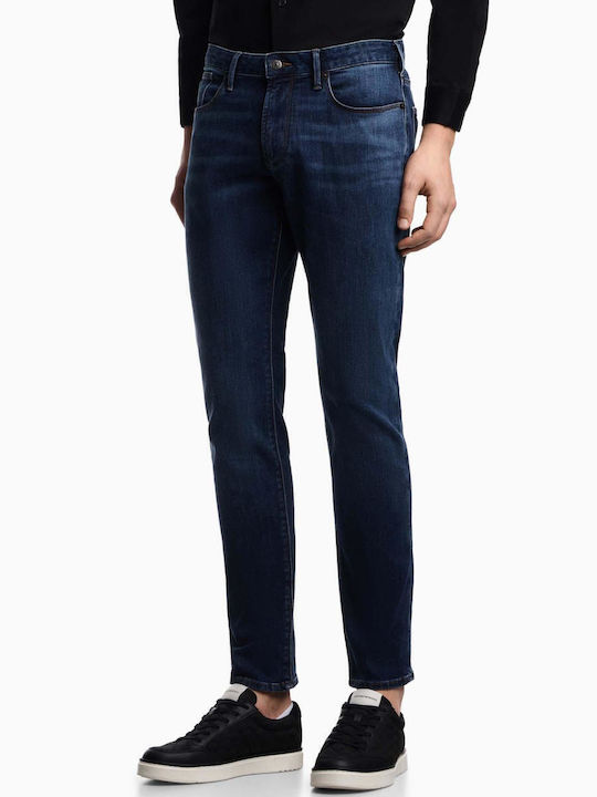 Pantaloni De Blugi Pentru Bărbați Slim Fit Albastru