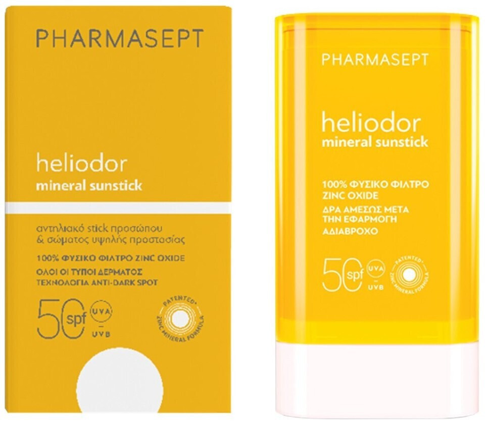 Pharmasept Heliodor Mineral Sunstick Mineral Αντηλιακό Stick Προσώπου και Σώματος SPF50 25gr