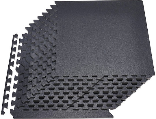 Vevor Gym Puzzle Mats Black 61x61x1.4cm 12 Pieces