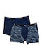 Men's Blue Printed Boxers 2Pack