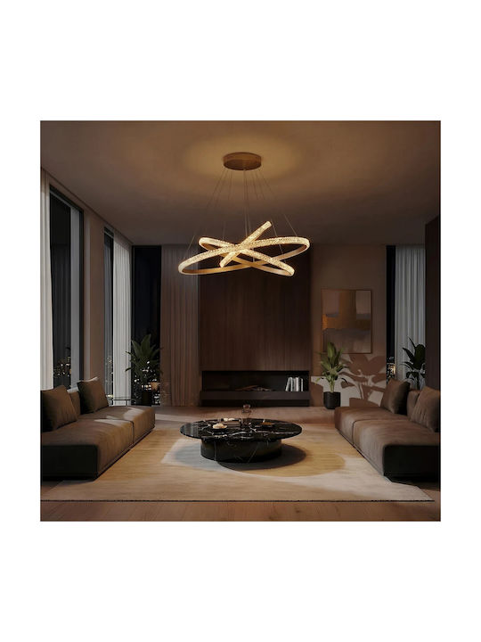 kelvo Diamond Ceiling Light White LED with Warm to Cool White Light 80x80x80cm